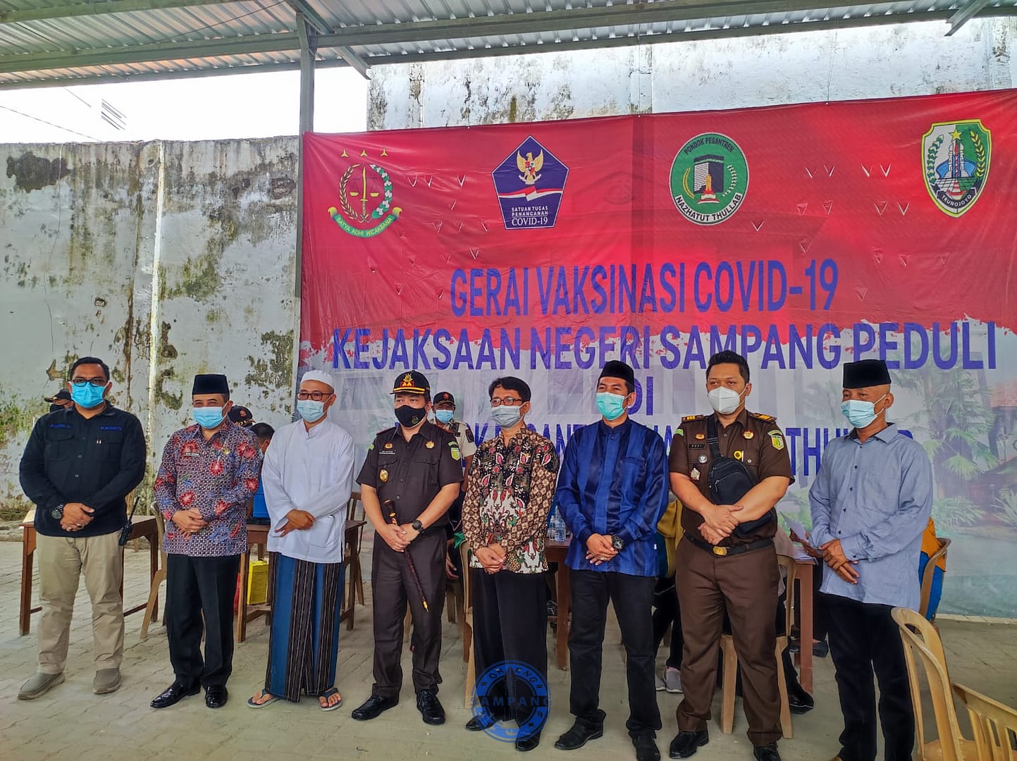 Antusias Para Santri Mengikuti Vaksinasi Covid-19.