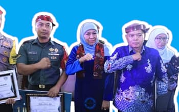 Tiga Pilar Desa Batuporo Barat Kecamatan Kedungdung Kabupaten Sampang saat bersama Gubernur Jawa Timur Khofifah Indar Parawansa.
