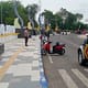 Anggota Polsek Sampang Saat Laksanakan Patroli Di Alun-Alun Trunojoyo Sampang ,Foto Tribatanews