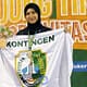 Najwa Kanaya Eka Putri (18) atlet Cabor Kick Boxing Kabupaten Sampang.( foto taberita.com